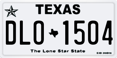 TX license plate DLO1504