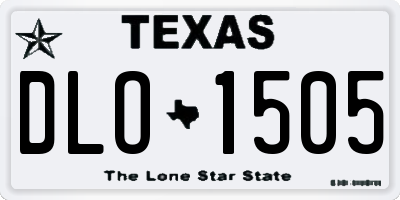 TX license plate DLO1505