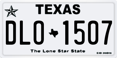TX license plate DLO1507