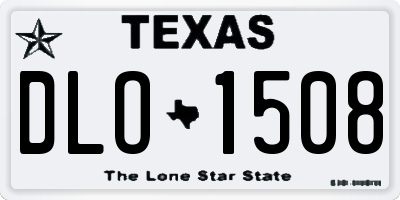 TX license plate DLO1508