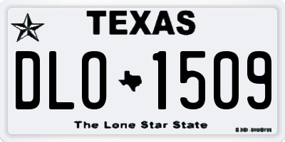 TX license plate DLO1509
