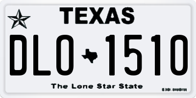 TX license plate DLO1510