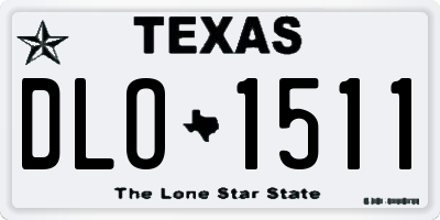 TX license plate DLO1511