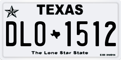TX license plate DLO1512