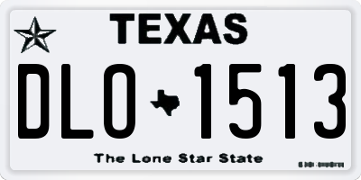 TX license plate DLO1513