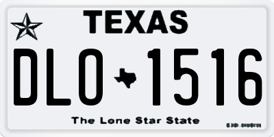 TX license plate DLO1516