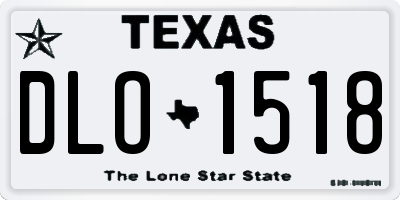 TX license plate DLO1518