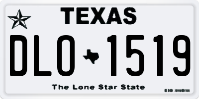 TX license plate DLO1519
