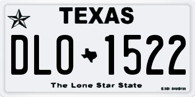 TX license plate DLO1522