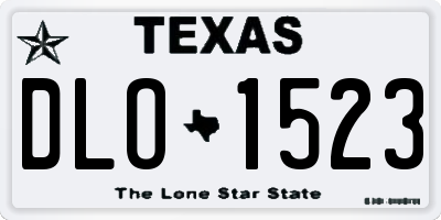 TX license plate DLO1523