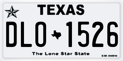 TX license plate DLO1526