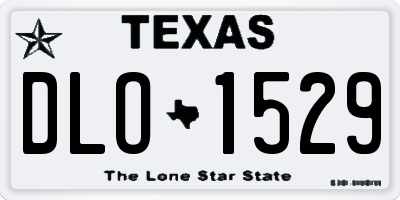 TX license plate DLO1529