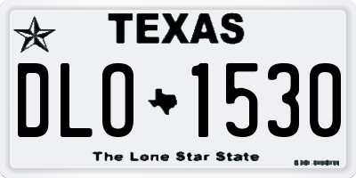 TX license plate DLO1530