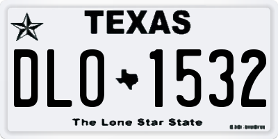 TX license plate DLO1532