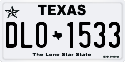 TX license plate DLO1533