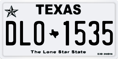 TX license plate DLO1535