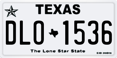 TX license plate DLO1536