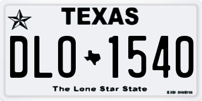 TX license plate DLO1540