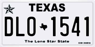 TX license plate DLO1541