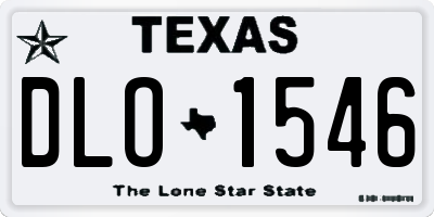TX license plate DLO1546