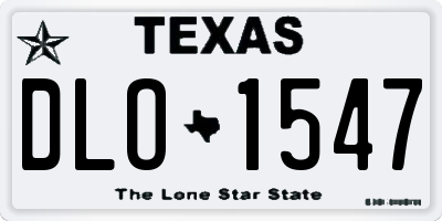 TX license plate DLO1547