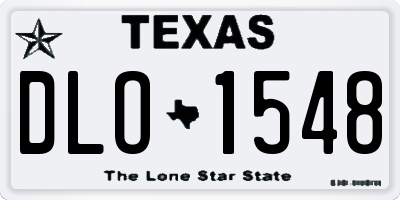 TX license plate DLO1548