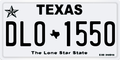 TX license plate DLO1550