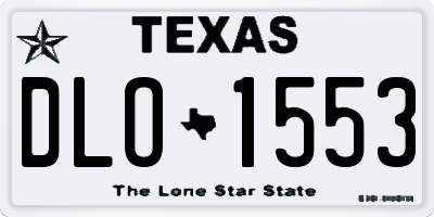 TX license plate DLO1553