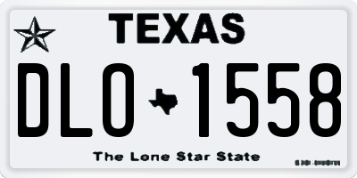 TX license plate DLO1558