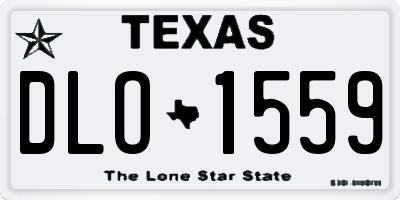 TX license plate DLO1559