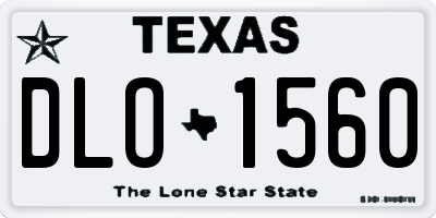 TX license plate DLO1560