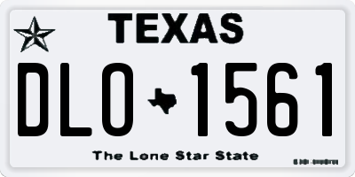 TX license plate DLO1561