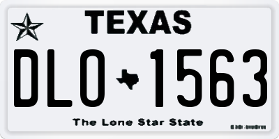 TX license plate DLO1563