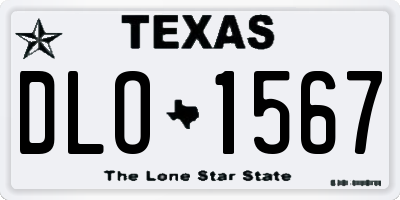 TX license plate DLO1567