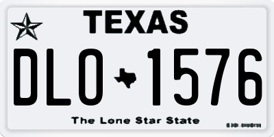 TX license plate DLO1576