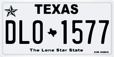 TX license plate DLO1577
