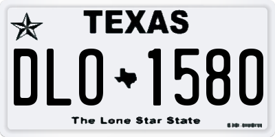 TX license plate DLO1580