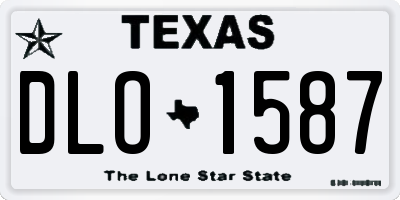 TX license plate DLO1587