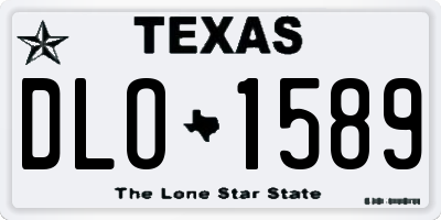TX license plate DLO1589