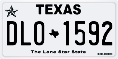 TX license plate DLO1592