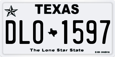 TX license plate DLO1597