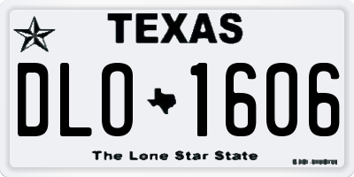 TX license plate DLO1606