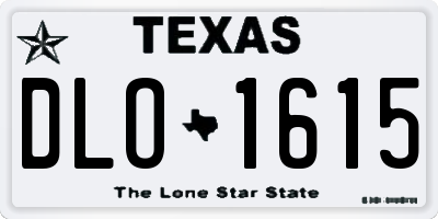 TX license plate DLO1615