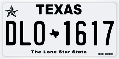 TX license plate DLO1617