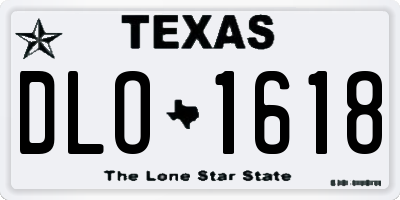 TX license plate DLO1618