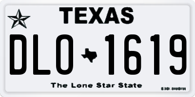 TX license plate DLO1619