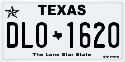 TX license plate DLO1620