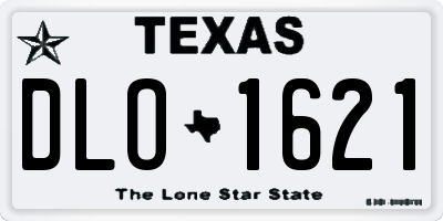 TX license plate DLO1621