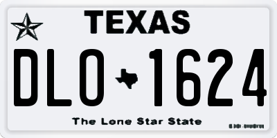 TX license plate DLO1624