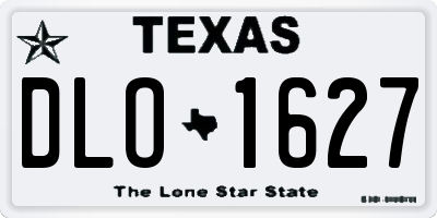 TX license plate DLO1627